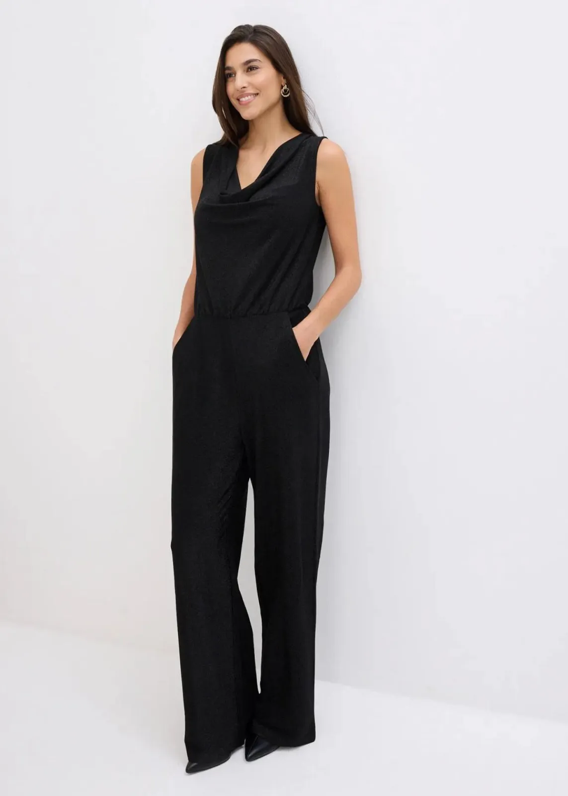 bonprix Bekleidung·Homewear|Jumpsuits^Jumpsuit mit Glitzerelementen schwarz