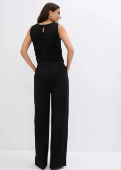 bonprix Bekleidung·Homewear|Jumpsuits^Jumpsuit mit Glitzerelementen schwarz