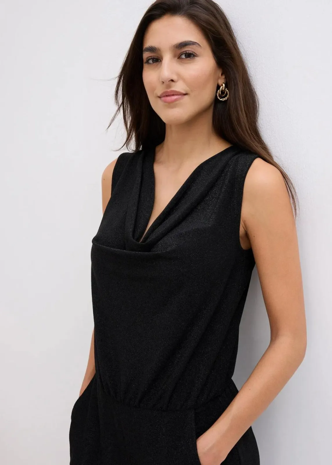 bonprix Bekleidung·Homewear|Jumpsuits^Jumpsuit mit Glitzerelementen schwarz