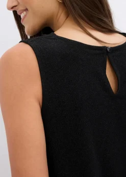 bonprix Bekleidung·Homewear|Jumpsuits^Jumpsuit mit Glitzerelementen schwarz
