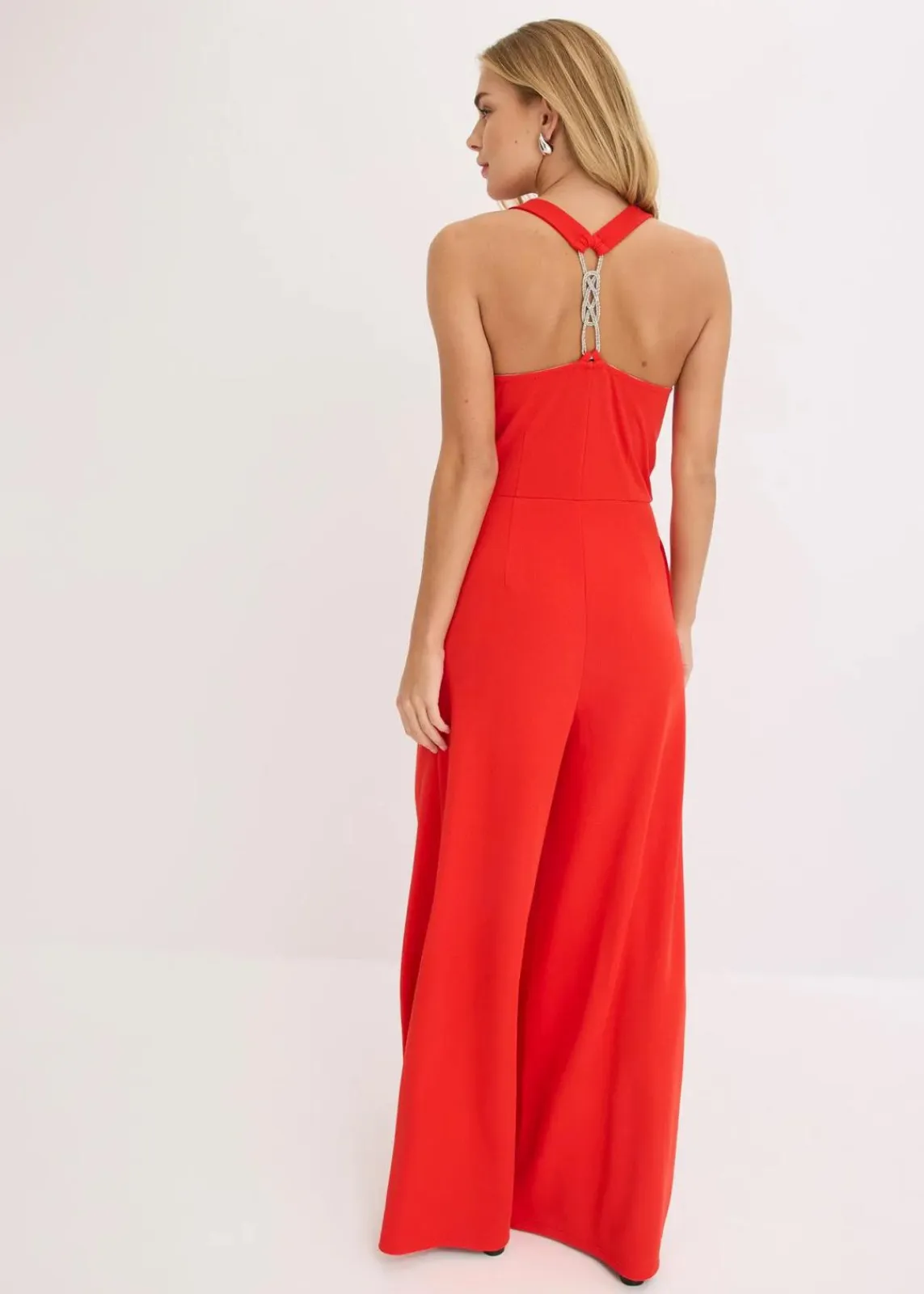 bonprix Jumpsuits^Jumpsuit mit Wasserfallausschnitt erdbeere
