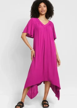 bonprix Kleider|Bekleidung·Pullover & Strickjacken^Kaftan-Kleid aus Kreppware violettorchidee
