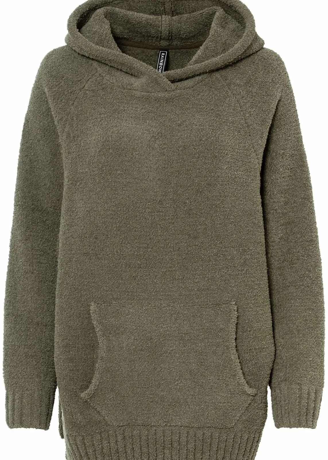 bonprix Bekleidung·Umstandsmode|Bekleidung·Jeans^Kapuzenpullover in Teddy-Fleece dunkeloliv