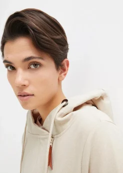 bonprix Bekleidung·Blusen & Tuniken|Sweat^Kapuzen-Sweatjacke beige meliert