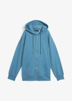 bonprix Sweat|Nachhaltigere Materialien^Kapuzen-Sweatjacke graublau