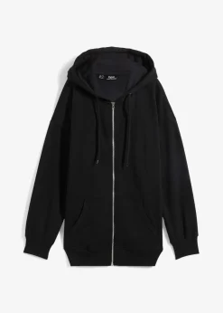 bonprix Sweat|Nachhaltigere Materialien^Kapuzen-Sweatjacke schwarz