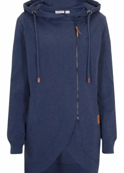 bonprix Sweat|Bekleidung·Blusen & Tuniken^Kapuzen-Sweatjacke dunkelblau meliert
