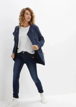 bonprix Sweat|Bekleidung·Blusen & Tuniken^Kapuzen-Sweatjacke dunkelblau meliert