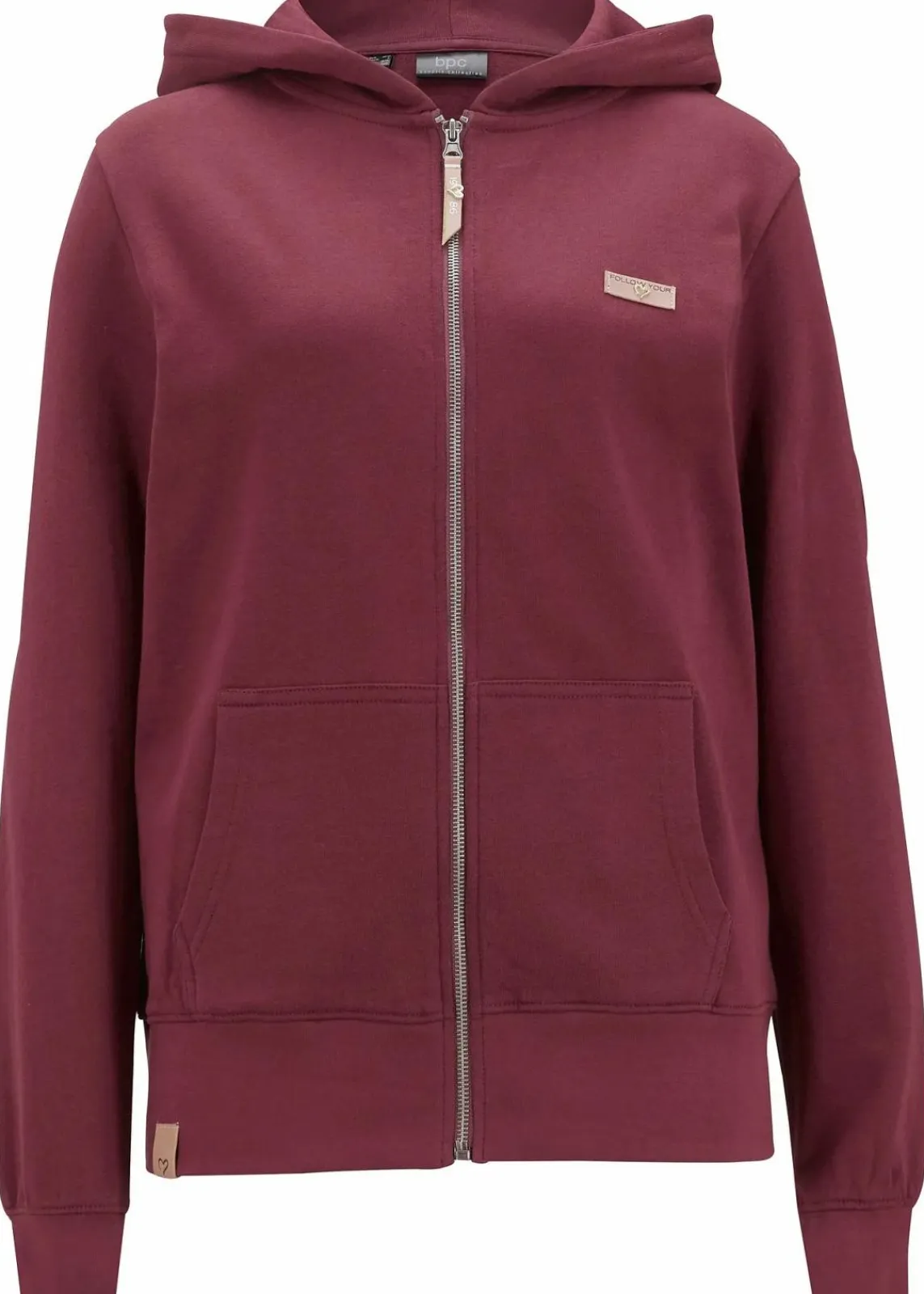 bonprix Sweat|Bekleidung·Blusen & Tuniken^Kapuzen-Sweatjacke aus reiner Baumwolle ahornrot