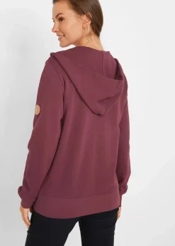 bonprix Sweat|Bekleidung·Blusen & Tuniken^Kapuzen-Sweatjacke aus reiner Baumwolle ahornrot
