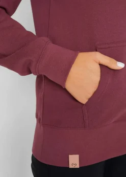 bonprix Sweat|Bekleidung·Blusen & Tuniken^Kapuzen-Sweatjacke aus reiner Baumwolle ahornrot