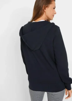 bonprix Bekleidung·Blusen & Tuniken|Sweat^Kapuzen-Sweatjacke aus reiner Baumwolle schwarz