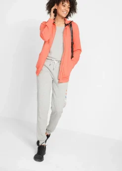 bonprix Sweat|Bekleidung·Blusen & Tuniken^Kapuzen-Sweatjacke aus reiner Baumwolle lachs bedruckt