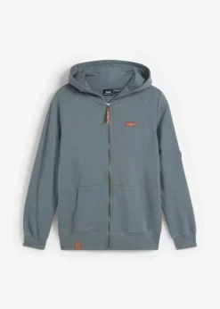 bonprix Sweat|Bekleidung·Blusen & Tuniken^Kapuzen-Sweatjacke aus reiner Baumwolle eukalyptusgrün