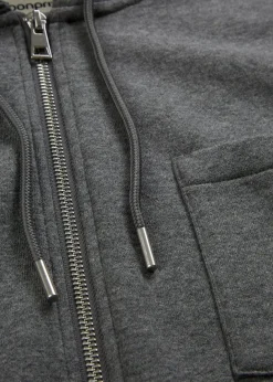 bonprix Bekleidung·Blusen & Tuniken|Sweat^Kapuzen-Sweatjacke mit recyceltem Polyester grau meliert