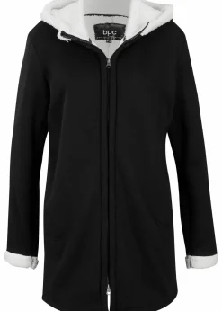 bonprix Bekleidung·Blusen & Tuniken|Sweat^Kapuzen-Sweatjacke mit Teddyfell schwarz