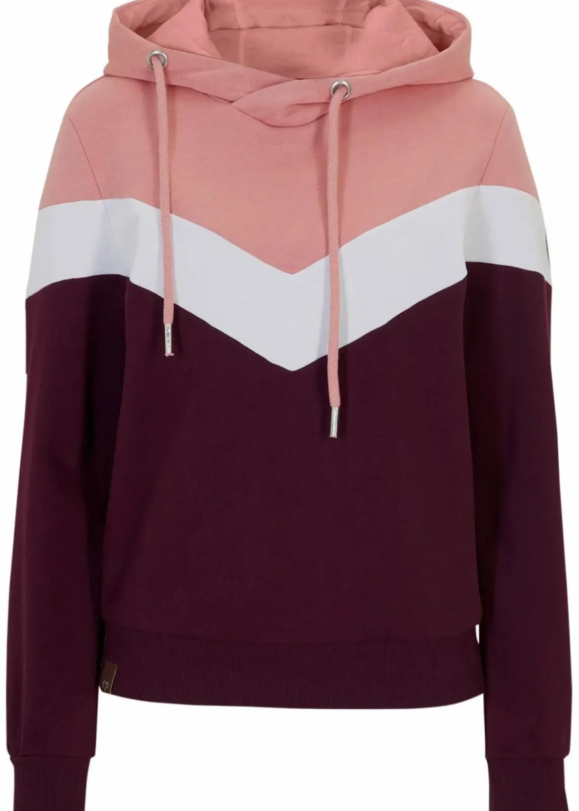 bonprix Bekleidung·Blusen & Tuniken|Nachhaltigere Materialien^Kapuzensweatshirt mit großem Kragen holunderbeere