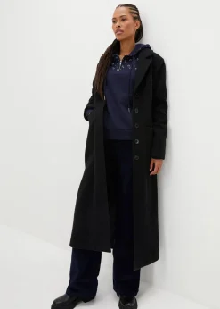 bonprix Nachhaltigere Materialien^Kapuzensweatshirt mit Reißverschluss aus reiner Baumwolle dunkelblau