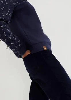 bonprix Nachhaltigere Materialien^Kapuzensweatshirt mit Reißverschluss aus reiner Baumwolle dunkelblau