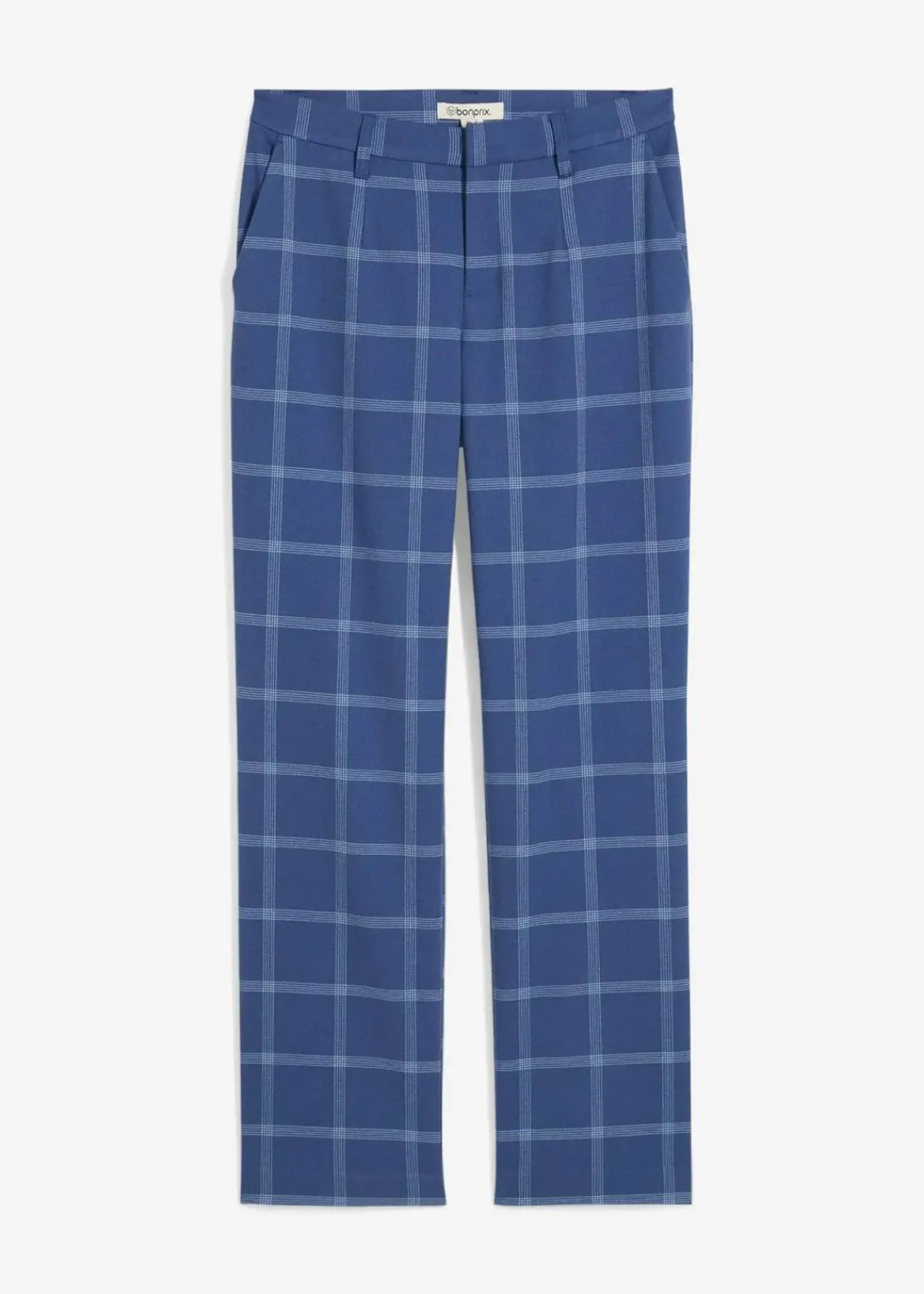 bonprix Bekleidung·Kleider|Nachhaltigere Materialien^Karierte Chinohose hellblau