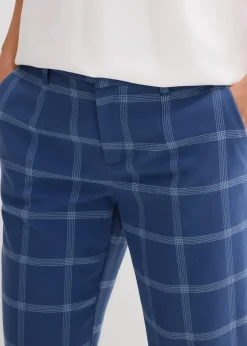 bonprix Bekleidung·Kleider|Nachhaltigere Materialien^Karierte Chinohose hellblau