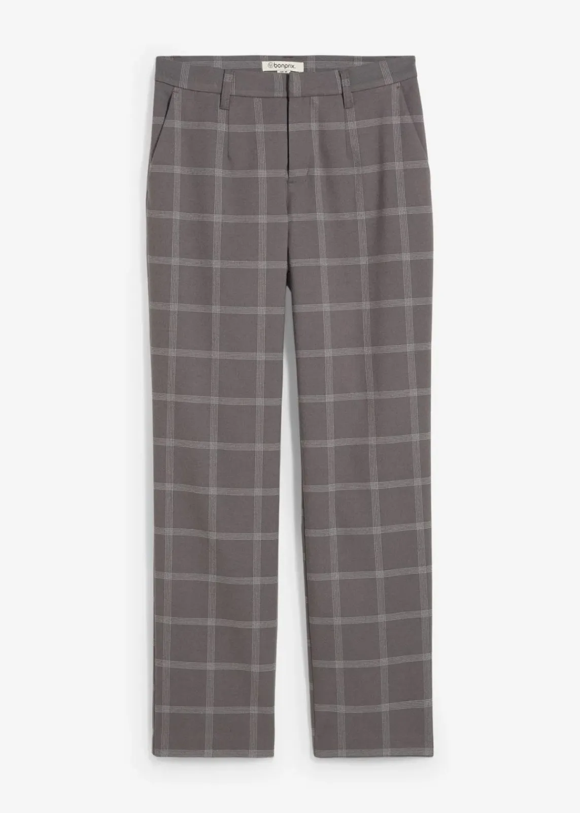 bonprix Hosen|Nachhaltigere Materialien^Karierte Chinohose rauchgrau kariert