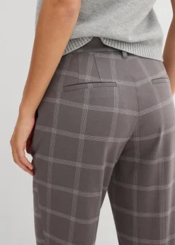 bonprix Hosen|Nachhaltigere Materialien^Karierte Chinohose rauchgrau kariert