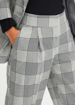 bonprix Bekleidung·Kleider|Zweiteiler & Sets^karierte Marlenehose grau kariert