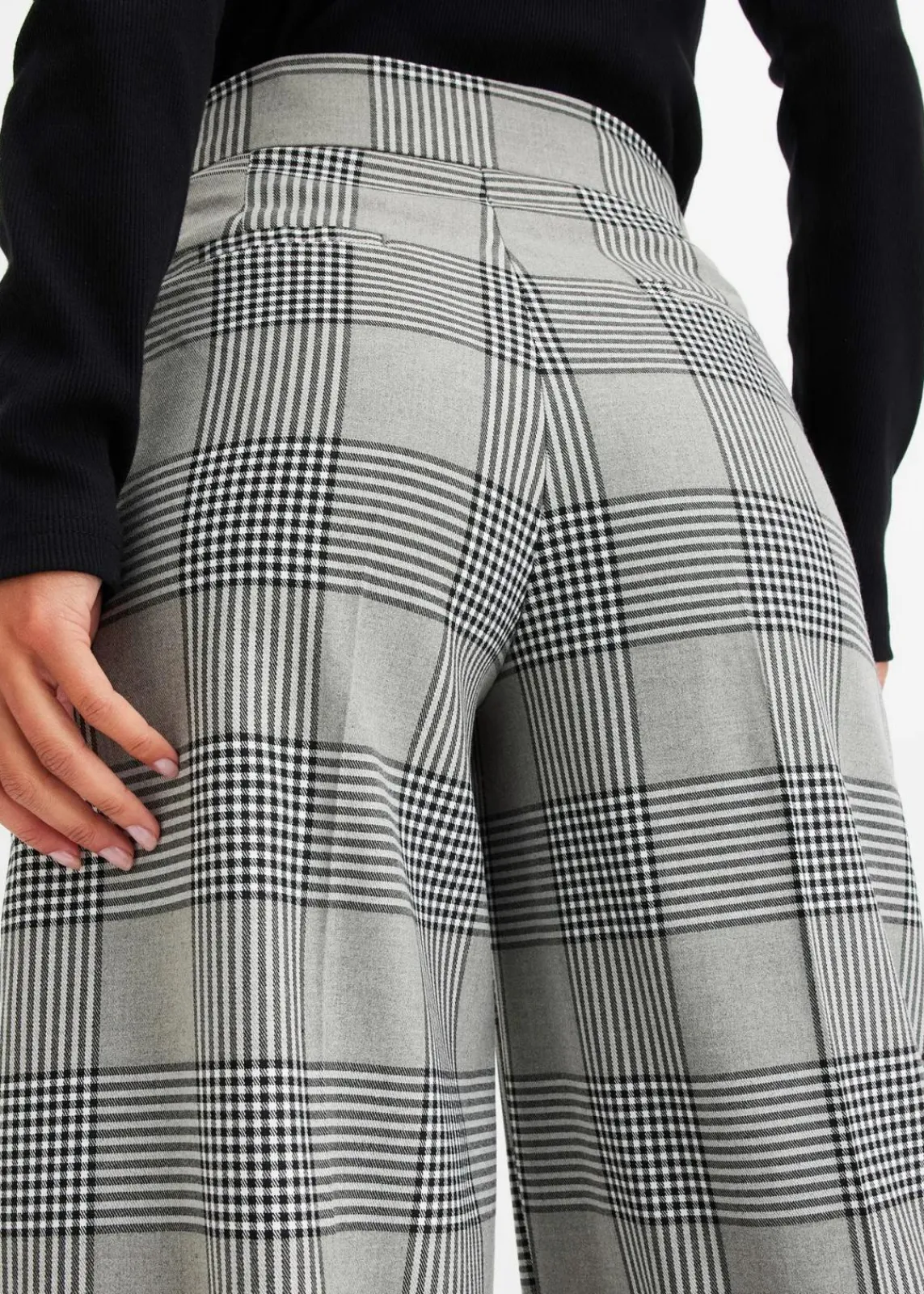 bonprix Bekleidung·Kleider|Zweiteiler & Sets^karierte Marlenehose grau kariert