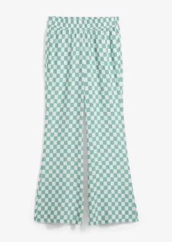 bonprix Bekleidung·Kleider|Hosen^Karierte Marlenehose aus fließender Viskose rauchsalbei/wollweiß kariert