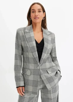 bonprix Bekleidung·Basics|Zweiteiler & Sets^karierter Blazer grau kariert