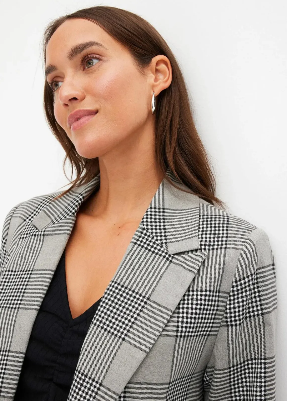 bonprix Bekleidung·Basics|Zweiteiler & Sets^karierter Blazer grau kariert
