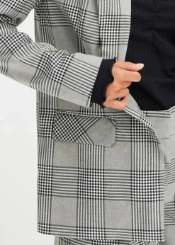 bonprix Bekleidung·Basics|Zweiteiler & Sets^karierter Blazer grau kariert