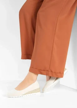 bonprix Pumps^Keilpumps in Bastoptik beige