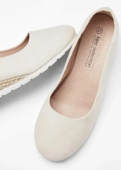 bonprix Pumps^Keilpumps in Bastoptik beige