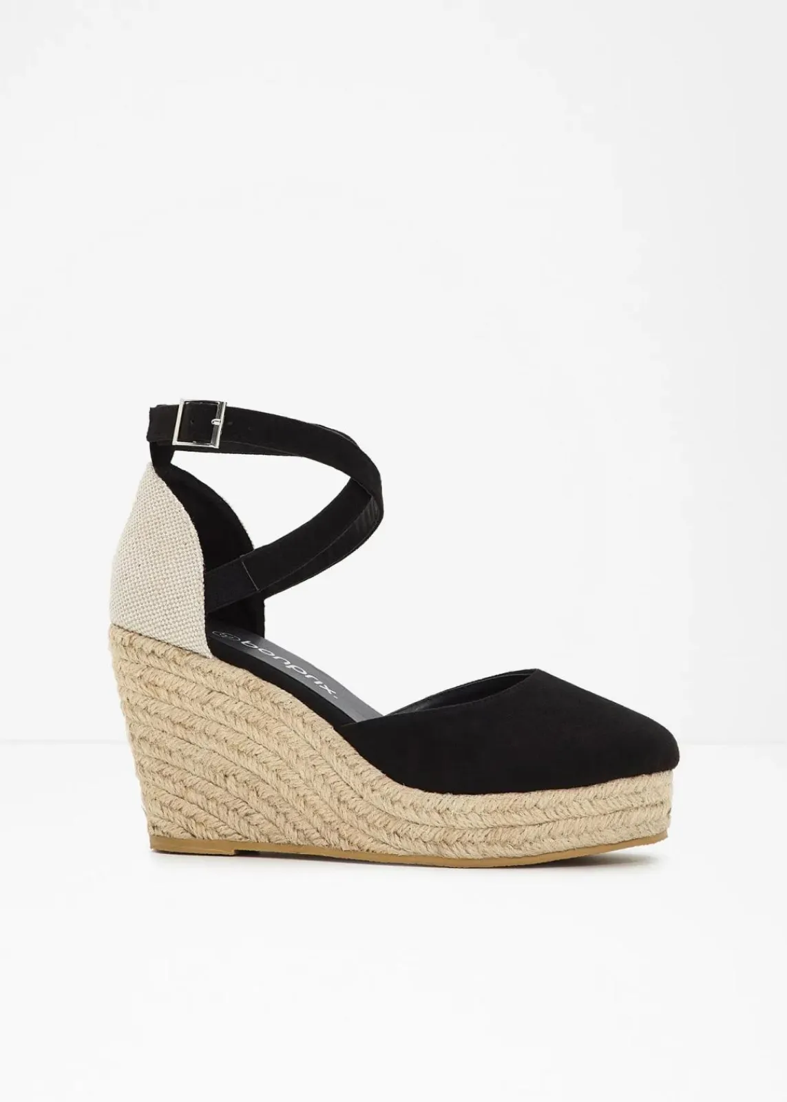 bonprix Pumps^Keilpumps in Bast-Optik schwarz