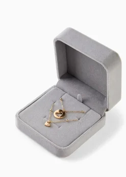 bonprix Schmuck|Schuhe & Accessoires In Spezialgrößen·Schmuck^Kettenset (2-tlg.Set) mit Herzanhängern vergoldet