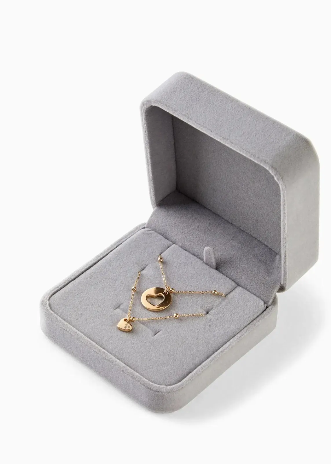 bonprix Schmuck|Schuhe & Accessoires In Spezialgrößen·Schmuck^Kettenset (2-tlg.Set) mit Herzanhängern vergoldet