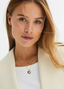 bonprix Schmuck|Schuhe & Accessoires In Spezialgrößen·Schmuck^Kettenset (2-tlg.Set) mit Herzanhängern vergoldet