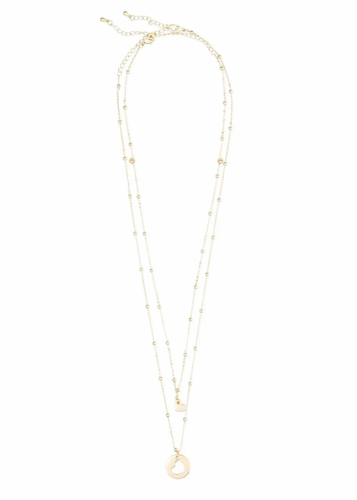 bonprix Schmuck|Schuhe & Accessoires In Spezialgrößen·Schmuck^Kettenset (2-tlg.Set) mit Herzanhängern vergoldet