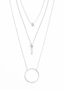 bonprix Schmuck|Schuhe & Accessoires In Spezialgrößen·Schmuck^Kettensets (3-tlg.Set) silberfarben