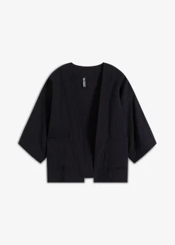 bonprix Bekleidung·Jacken & Mäntel|Blusen & Tuniken^Kimono aus luftigem Musselin schwarz