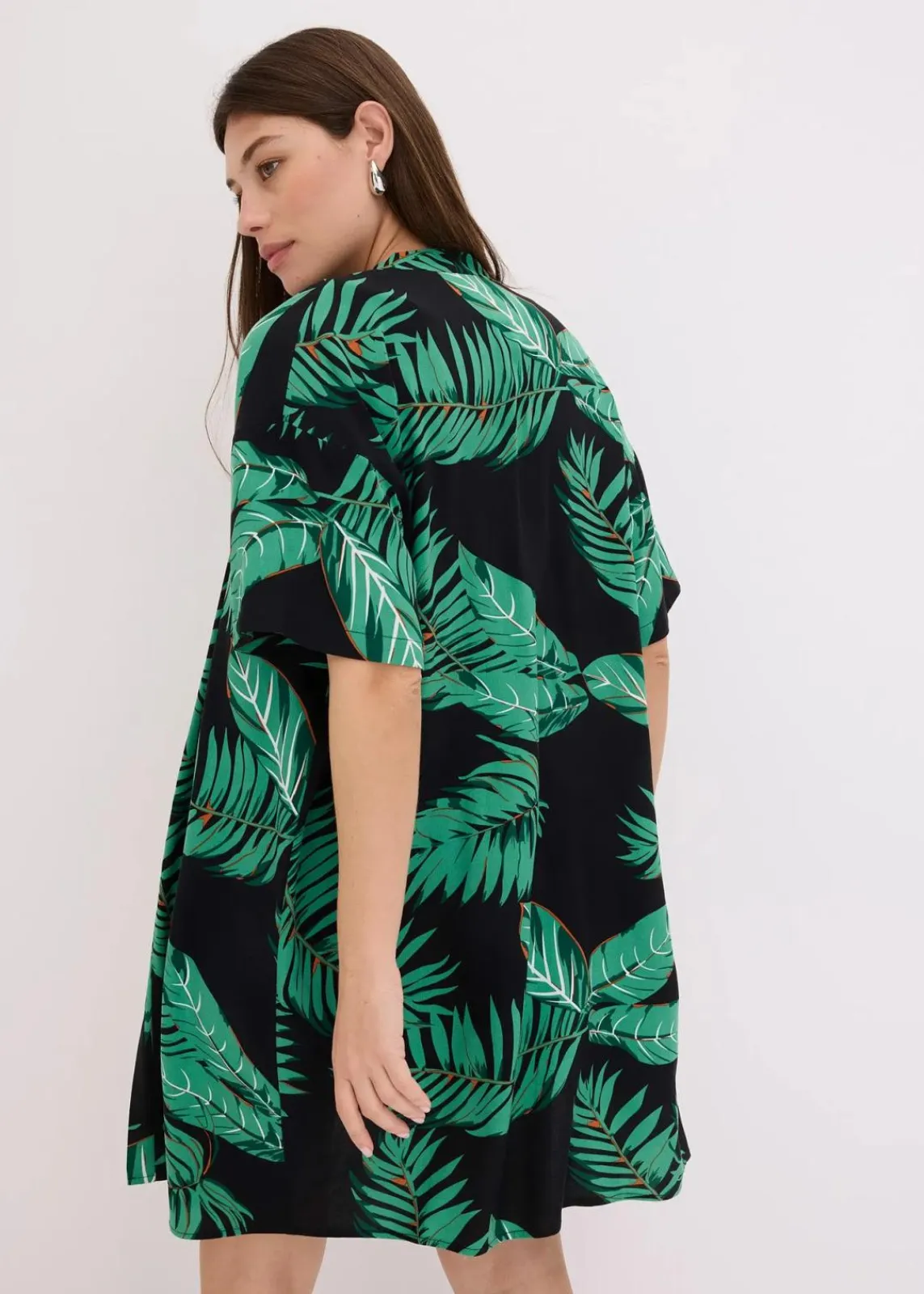 bonprix Zweiteiler & Sets|Blusen & Tuniken^Kimono-Bluse aus fließender Viskose schwarz floral