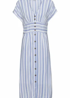 bonprix Nachhaltigere Materialien|Kleider^Kleid hellblau/weiß gestreift