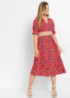 bonprix Nachhaltigere Materialien|Kleider^Kleid rot paisley