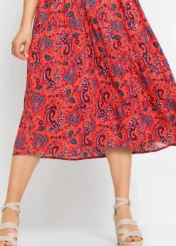 bonprix Nachhaltigere Materialien|Kleider^Kleid rot paisley