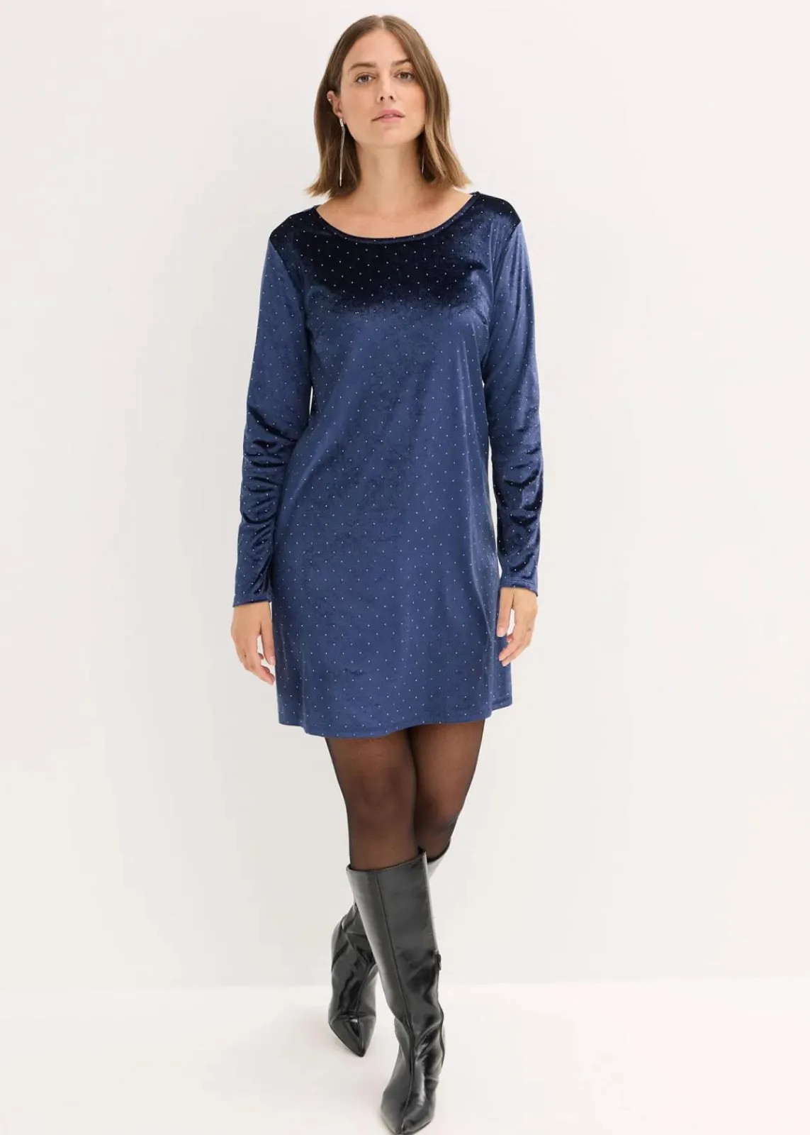 bonprix Kleider|Bekleidung·Pullover & Strickjacken^Kleid dunkelblau