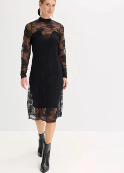 bonprix Bekleidung·Pullover & Strickjacken|Kleider^Kleid schwarz