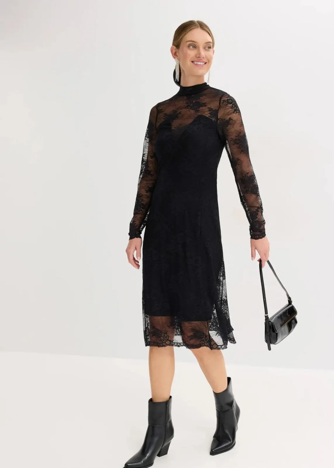 bonprix Bekleidung·Pullover & Strickjacken|Kleider^Kleid schwarz