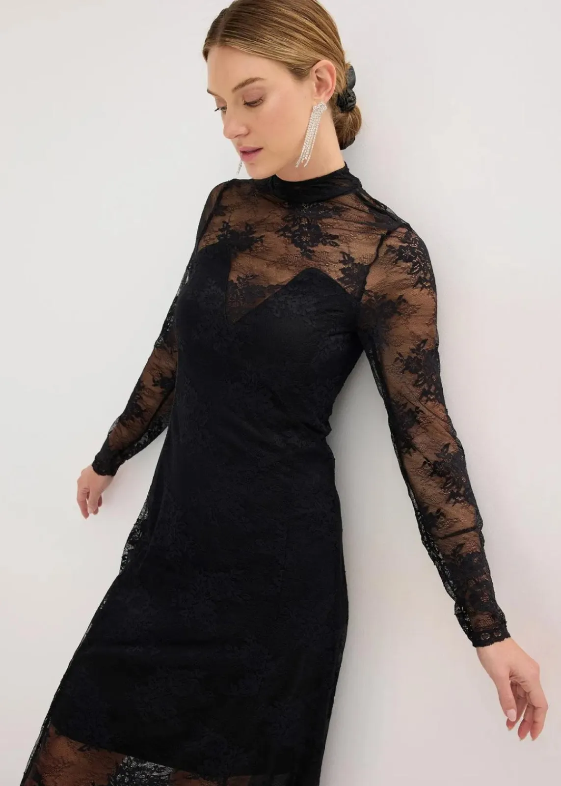 bonprix Bekleidung·Pullover & Strickjacken|Kleider^Kleid schwarz